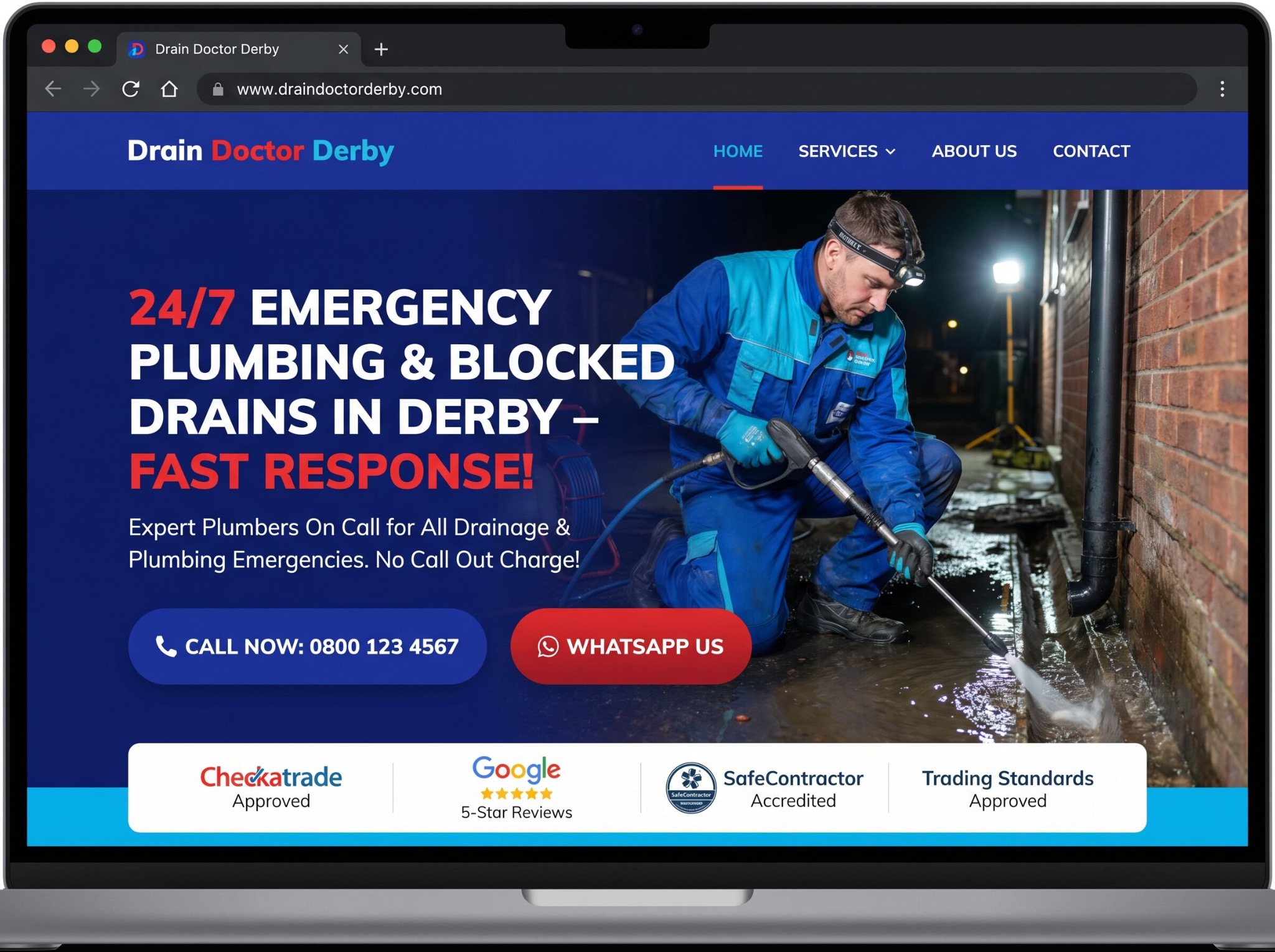 Drain Doctor Derby website example