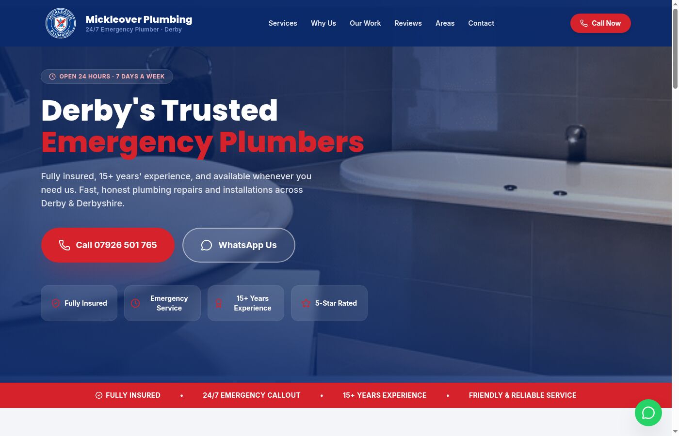 Mickleover Plumbing website